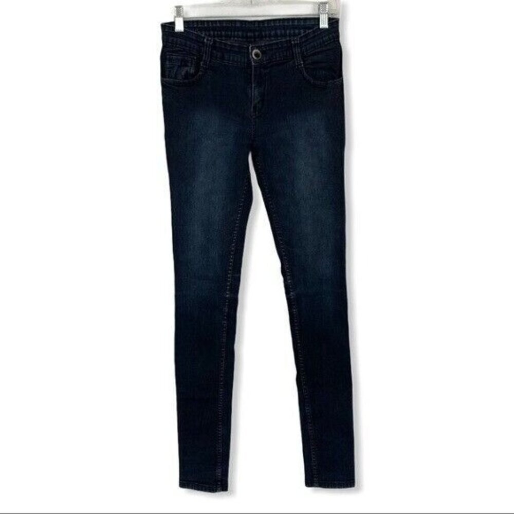 X Pose Womens Skinny Jeans 4 Tall Blue‎ Stretch Denim Y2K Minimalist